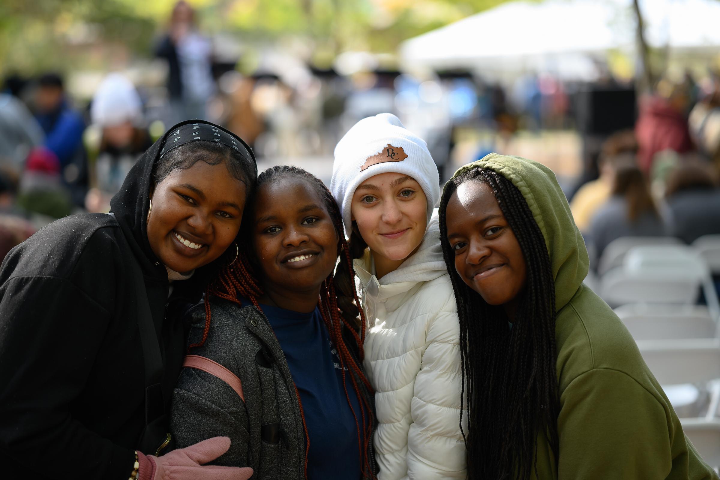 A group of Berea College students at Mountain Day